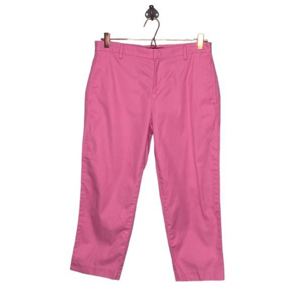 Vintage Ralph Lauren 6 Bubblegum Pink 100% Cotton‎ Capri Crop Ankle Chino Pants